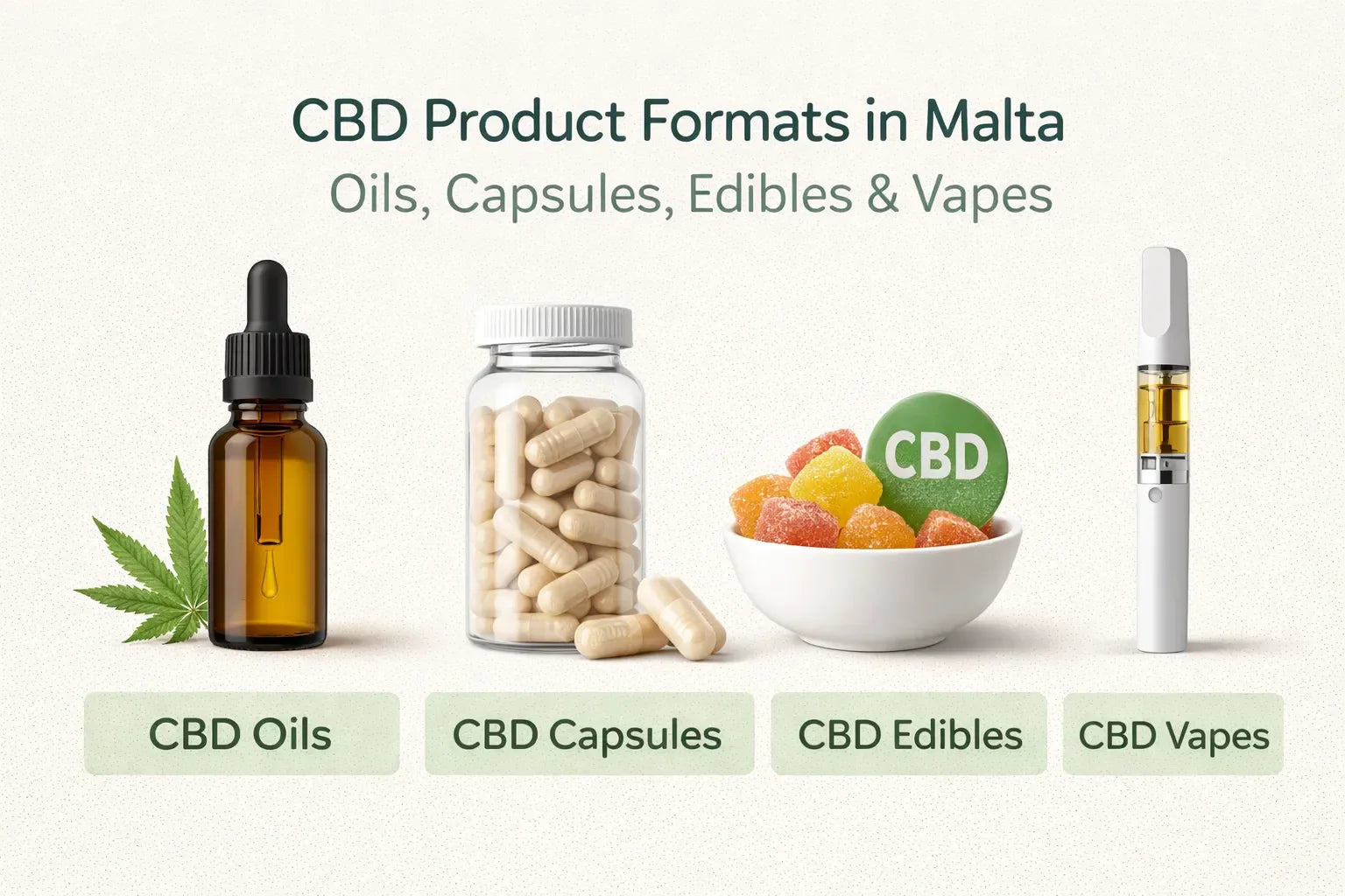 CBD-Produktformate in Malta: le, Kapseln, Esswaren & Vapes Cannabis Clinics Malta CBD-Produktformate in Malta: le, Kapseln, Esswaren & Vapes Cannabis Clinics Malta