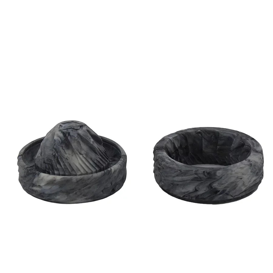 Black Marble Hash Grinder V3.0 – Durable & Stylish Hash Grinder open