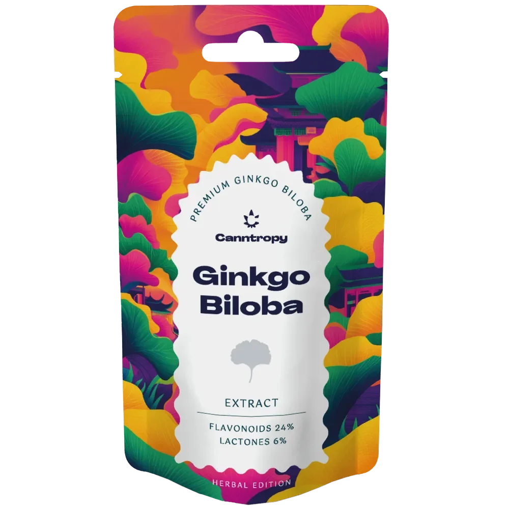 Canntropy Ginkgo Biloba Extract, 24 % flavonoids, 6 % lactones, front