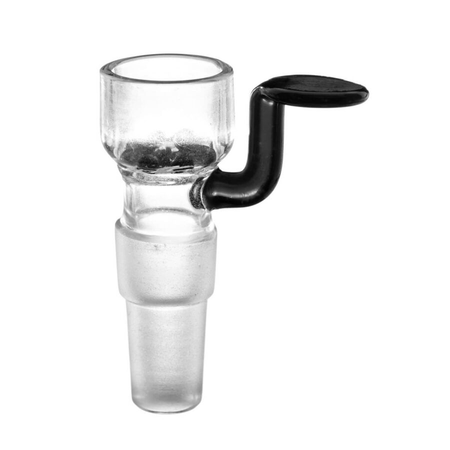 Black Glass Bong Bowl Holder with Screen – 14mm & 18mm