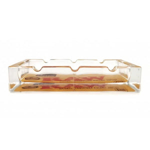 RAW Glass Rectangular Ashtray – 16cm - Heavy Duty - side view