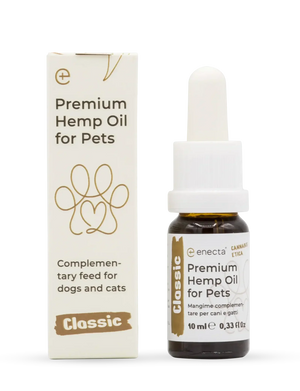 Enecta Premium Hemp Oil for Pets bottle and packaging from Cannabis Clinics Malta