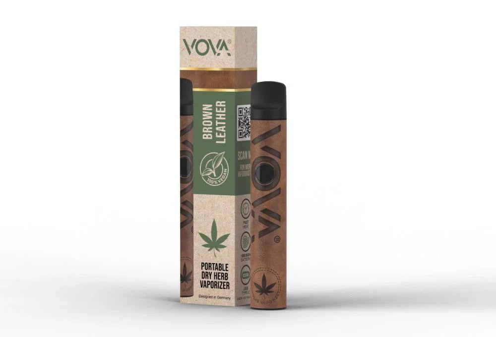 Vova Mini dry herb vaporizer at Cannabis Clinics Malta brown