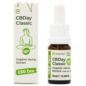 Enecta CBDay Classic 10% Balanced CBD Oil (10ml) - bottle and front of box