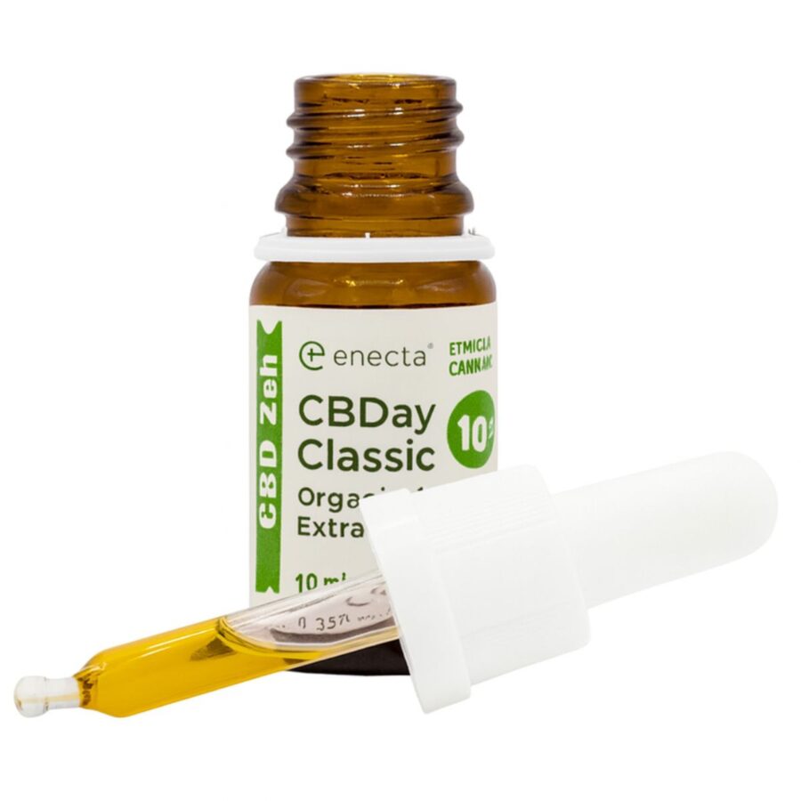 Enecta CBDay Classic 10% Balanced CBD Oil (10ml) - Bottle with dropper