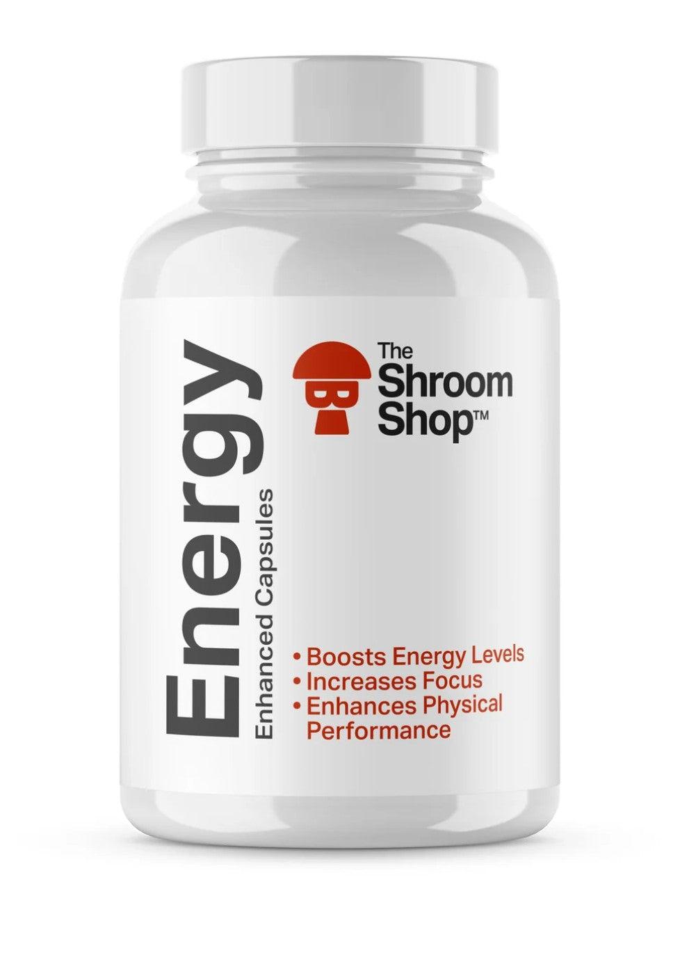 Energy Capsules - Cordyceps Mushroom, Caffeine, Taurine, Ginseng & Vitamin B12