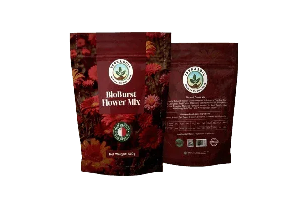 Terra Soil - Biofertilizzante Organico - BioBurst Miscela per Fiori 500g