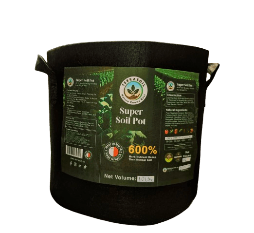 TerraSoil Pre-Filled Super Soil Pot - Three layers of super soil - Making organic easy