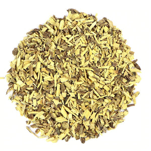 Dried liquorice root pieces for herbal wellness and natural remedies on white background