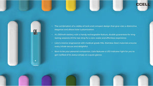 CCELL Listo 1ml - Black - (Empty) Ready To Fill Vape Pen summary