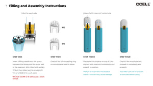 CCELL Listo 1ml - Black - (Empty) Ready To Fill Vape Pen filling and assembly instructions
