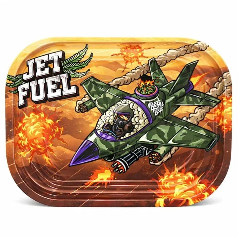 Best Buds Jet Fuel Metal Rolling Tray – Small - Front