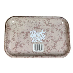 Best Buds Cookies & Cream Metal Rolling Tray – Medium (17 × 28 cm) - Back
