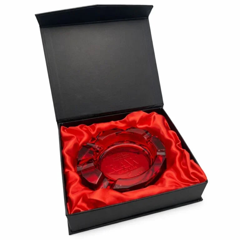 RAW ruby glass ashtray with gift box premium red heavy ashtray Malta smoking accessory