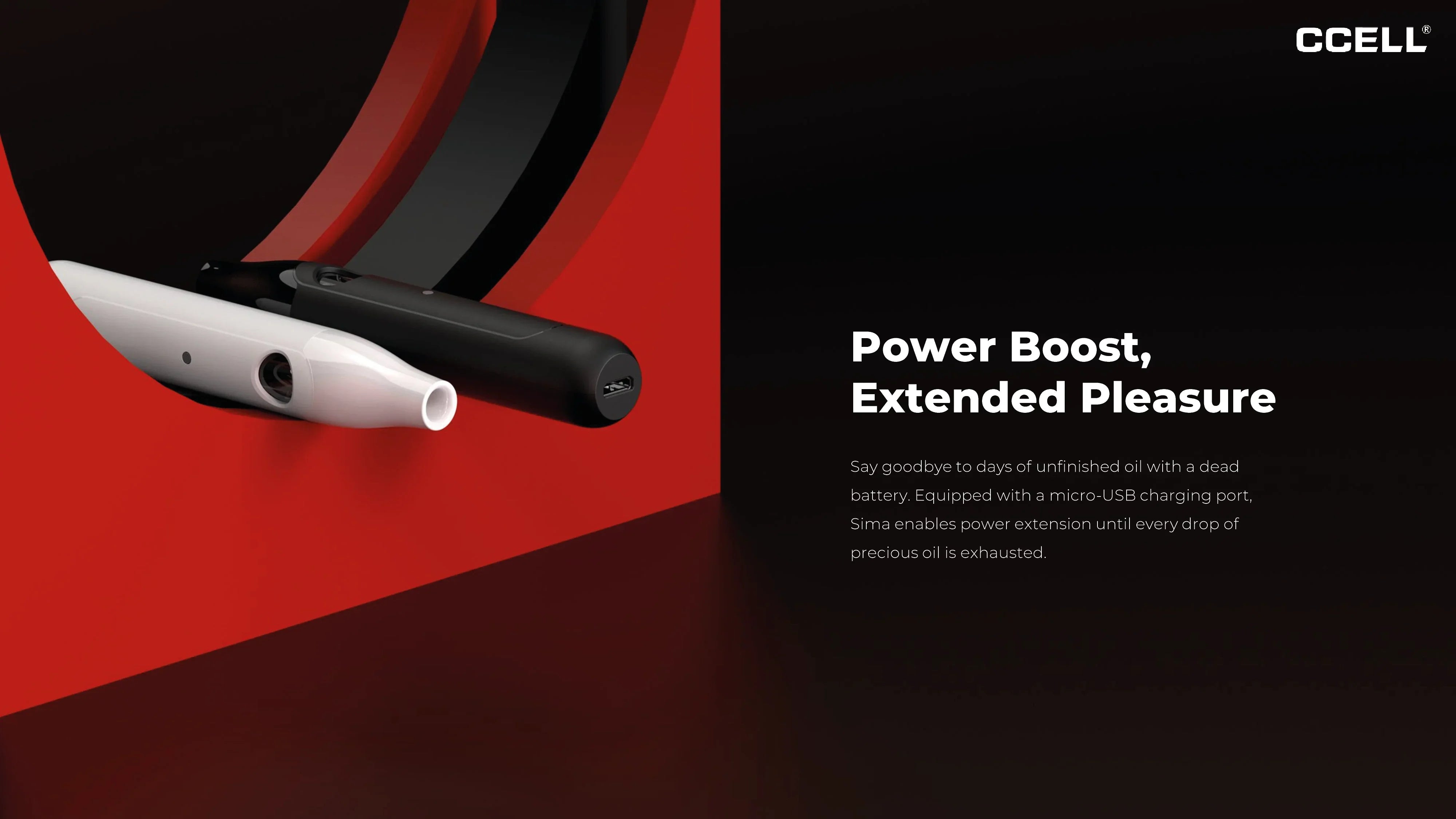 CCELL Sima White - 10 pcs - empty disposables - 1ml power boost