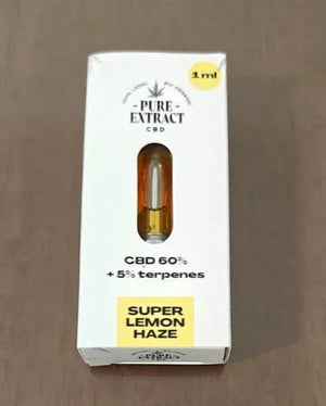 CBD cartridge - 60% CBD - 5% Terpenes - Super Lemon Haze 1ml