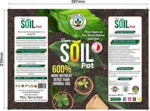 TerraSoil Super Soil Pre filled pot package leaflet