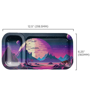 V-Syndicate Duotray Game Over rolling tray dimensions 32cm x 16cm