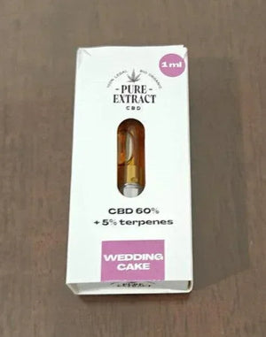 CBD cartridge - 60% CBD - 5% Terpenes - Wedding Cake 1ml