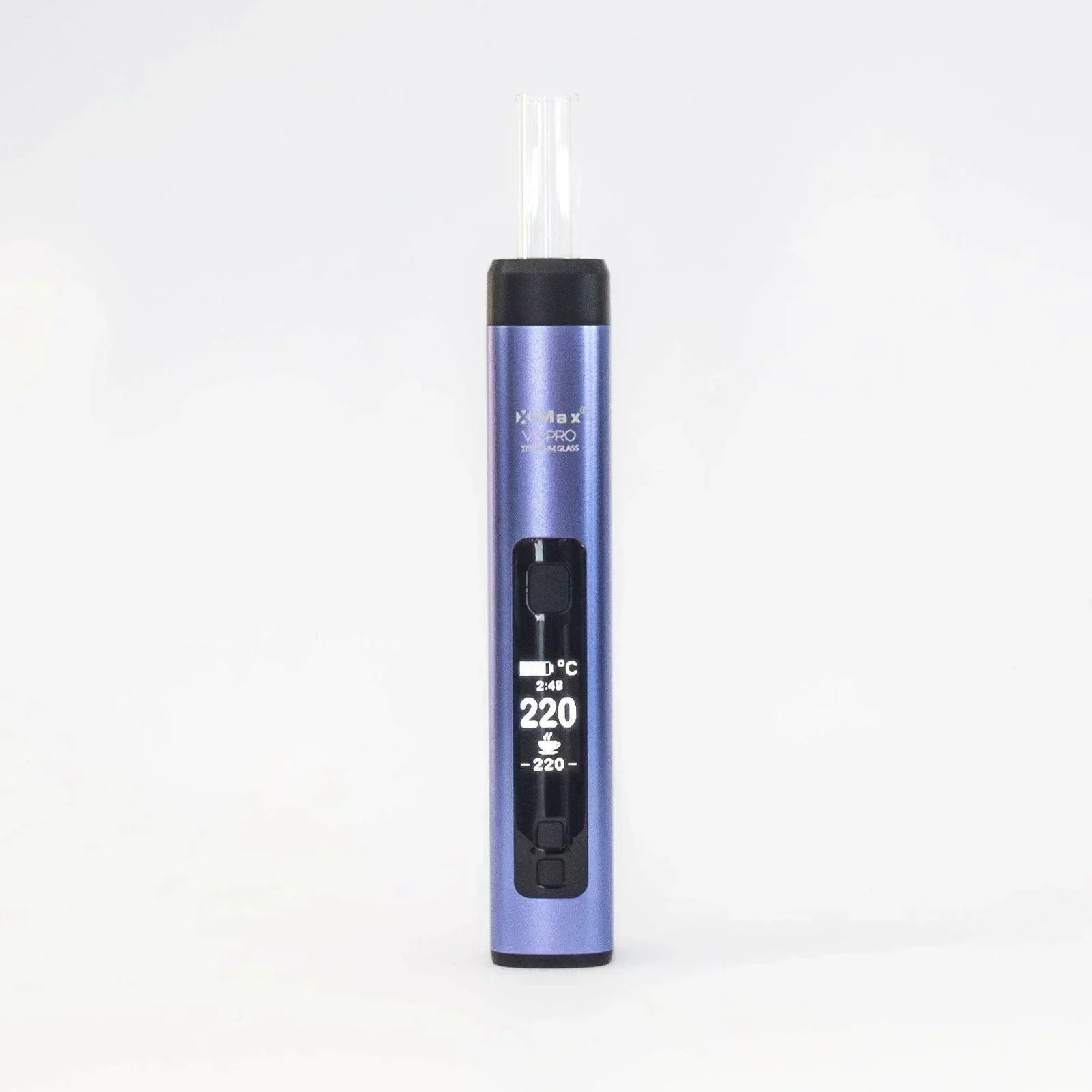 Portable dry herb vaporizer with digital temperature display for cannabis wellness use