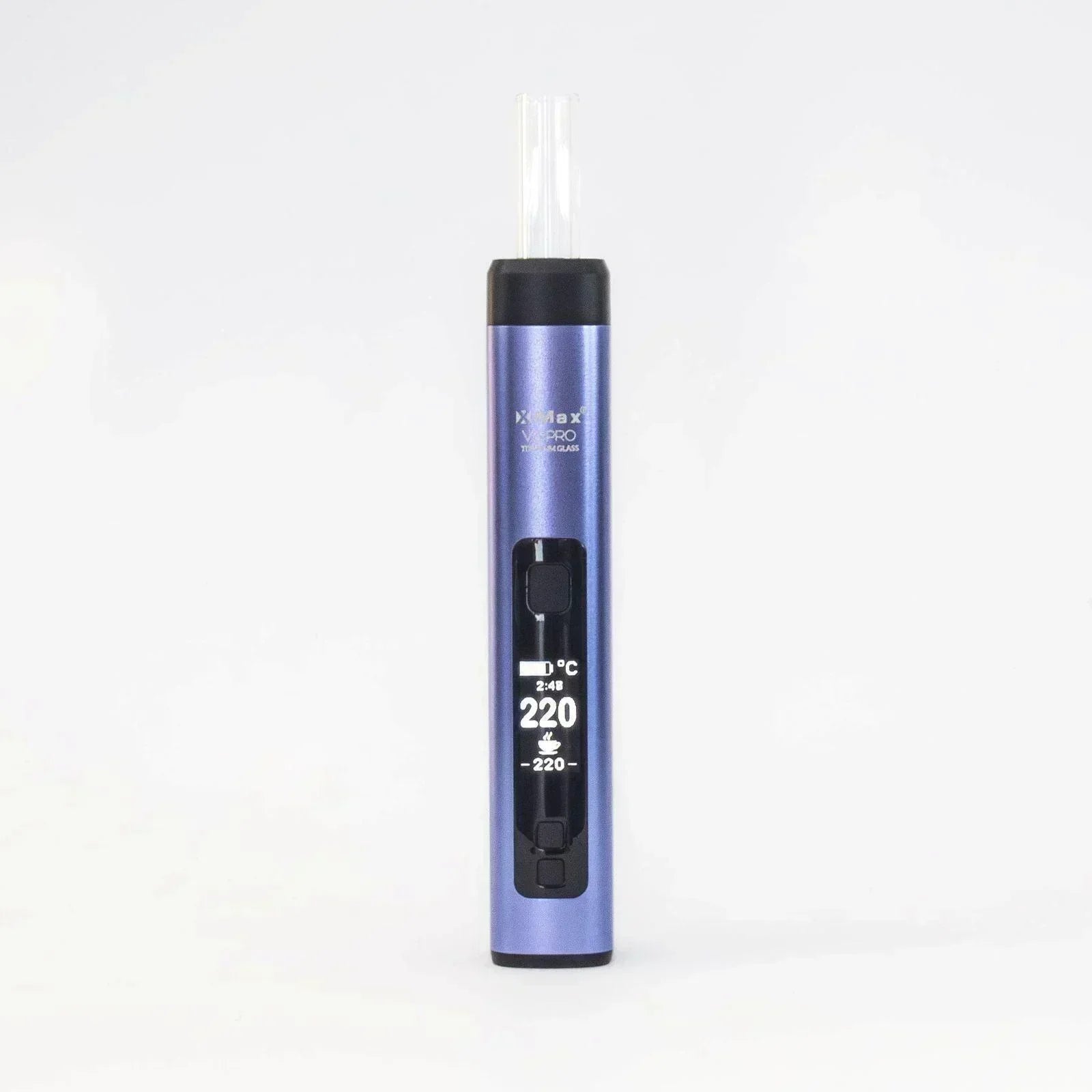 Portable dry herb vaporizer with digital temperature display for cannabis wellness use