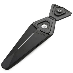 Xvape Lanza Dry Herb Vaporizer in Malta Black with oven open