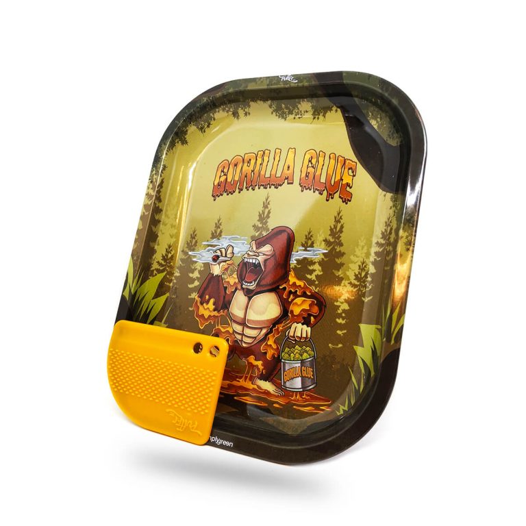 Best Buds Gorilla Glue small metal rolling tray with magnetic grinder card 14x18cm Malta