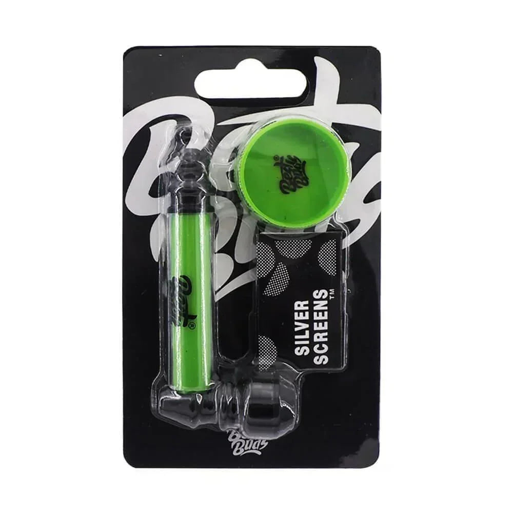 Best Buds Pipsy Metal Pipe with Mini Grinder, 4 colours - Cannabis Clinics Malta