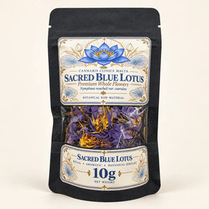 10g Sacred Blue Lotus whole flowers pouch by Cannabis Clinics Malta