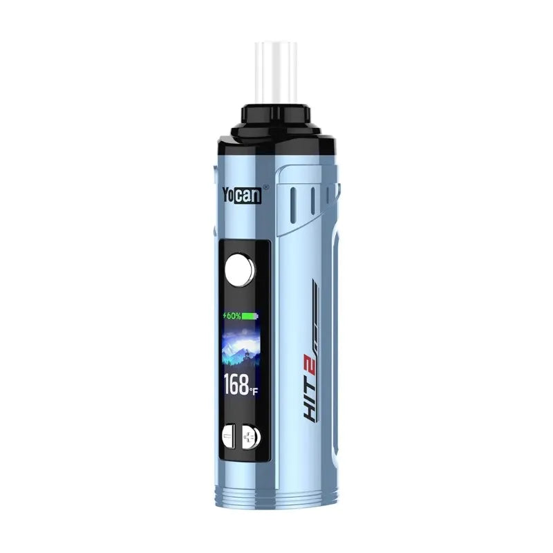 Yocan Hit 2 Dry Herb Vaporizer – Buy in Malta & EU | Cannabis Clinics - Blue upright front facing