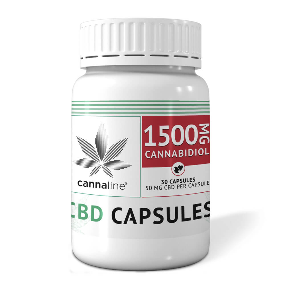 Cannaline CBD Capsules 1500mg – 30 capsules with 50mg CBD each