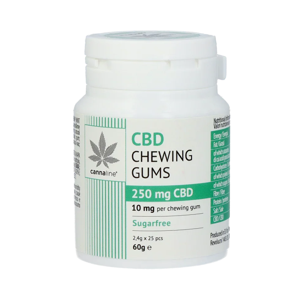 Cannaline CBD Chewing Gum – 250 mg CBD – THC-Free – 25 Pieces cannabis clinics malta