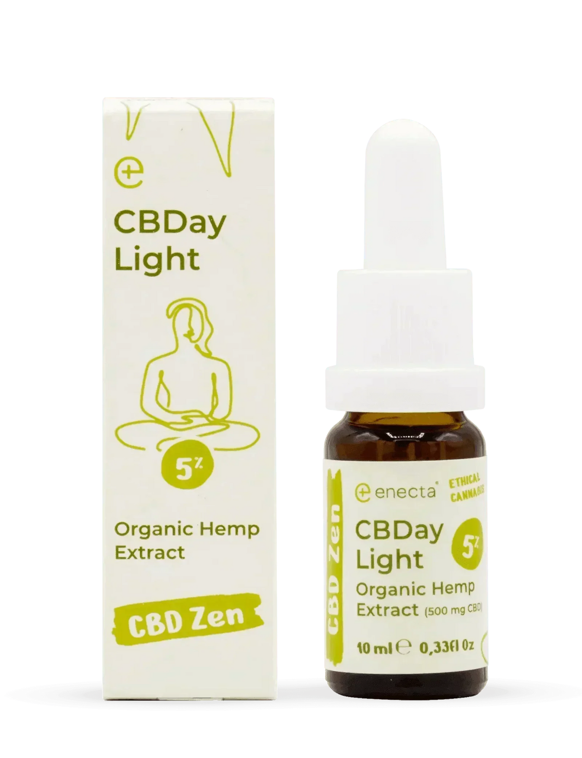 5% CBD oil organic hemp extract dropper bottle with box, 10ml wellness product
