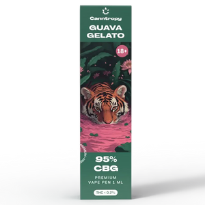 Canntropy Guava Gelato CBG Vape Pen 95 percent CBG disposable vape front packaging