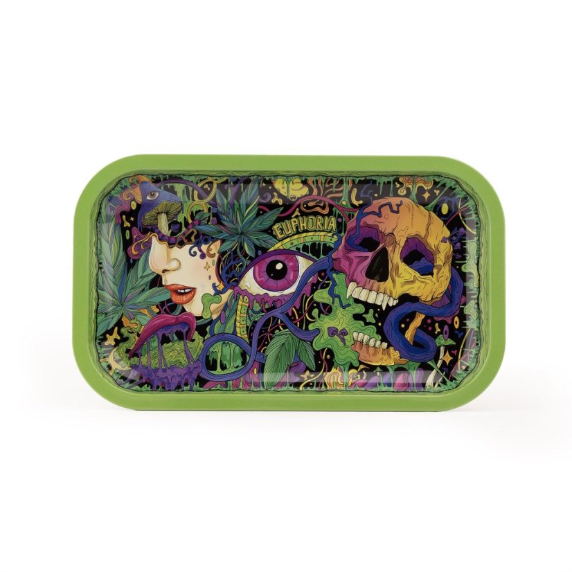 Euphoria Enchanting large metal rolling tray 270x160mm psychedelic design Malta