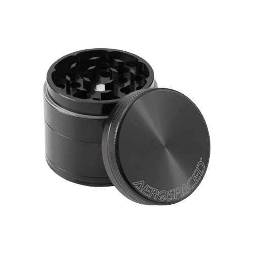 Grinder Aerospaced (4 part) 50 mm - Black - D Vape Store