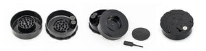 GrinderVac Solid Airtight – 2-Part Grinder & Herb Storage – Black All parts of product