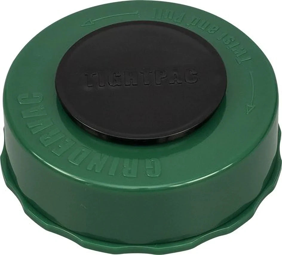 GrinderVac Solid Airtight – 2-Part Grinder & Herb Storage – Green closed