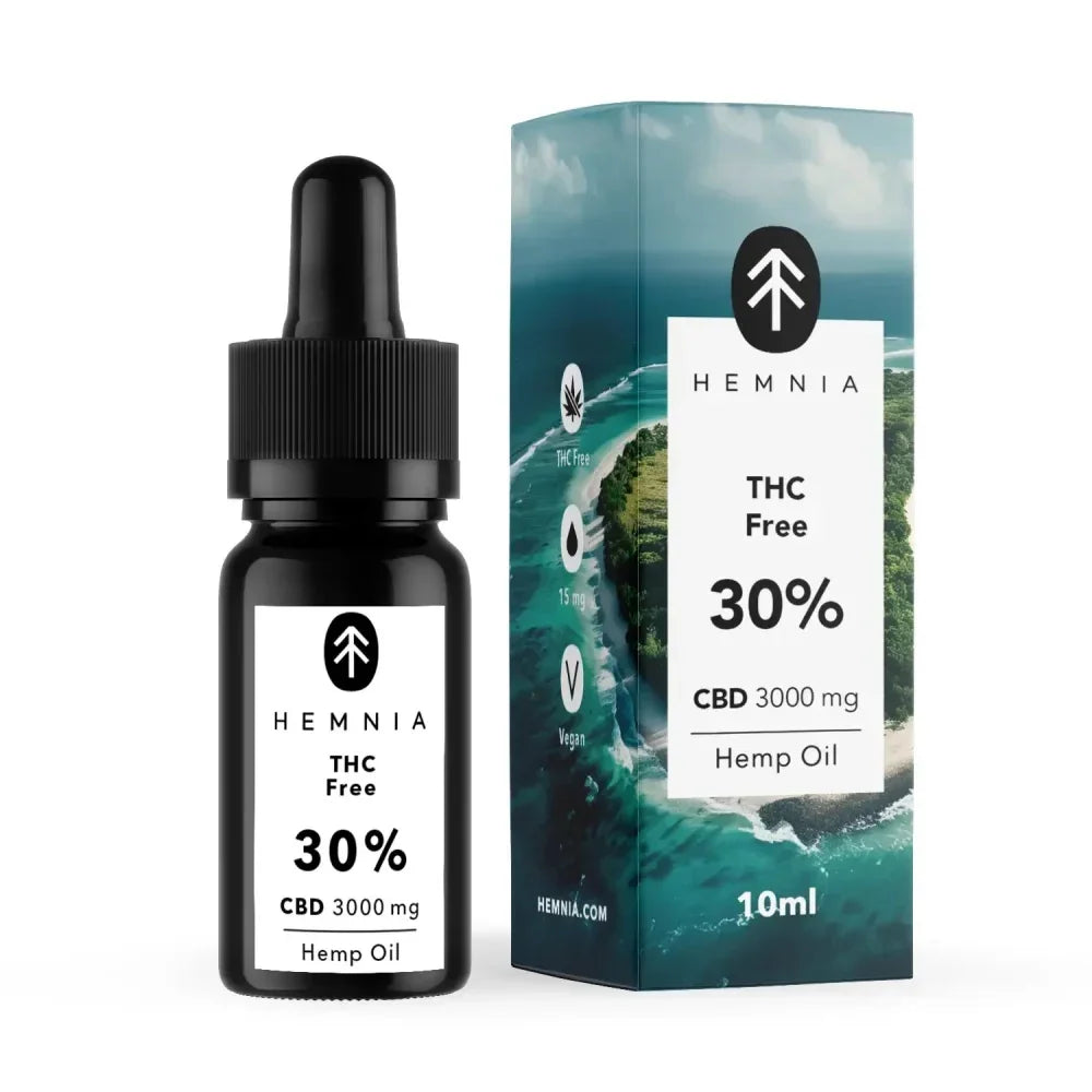 Hemnia CBD Oil 30% THC-Free – 3000mg Isolate | 10ml Cannabis Clinics Malta