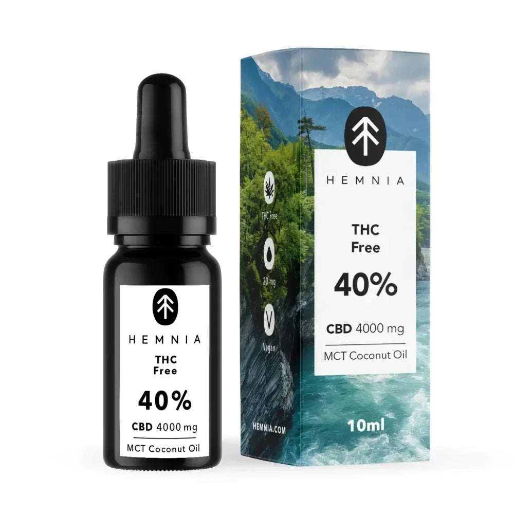 Hemnia CBD Oil 40% THC-Free – 4000mg Isolate | 10ml Cannabis Clinics Malta
