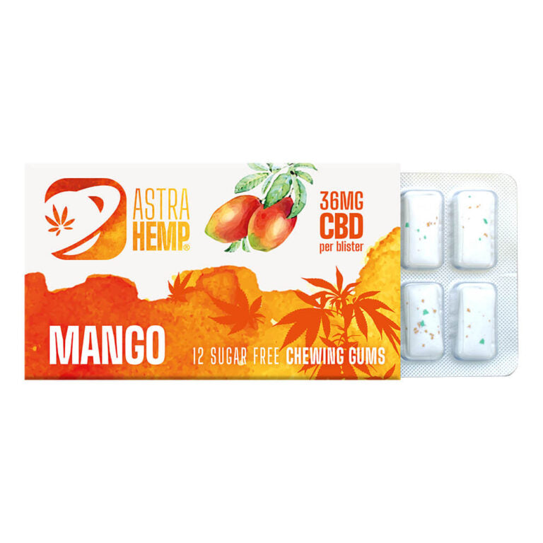 Astra Hemp Mango CBD Chewing Gum 36mg – Malta
