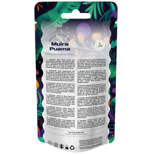 Muira Puama Extract 10:1 (Ptychopetalum olacoides) – 10 g / 25 g - Back of pouch - At Cannabis Clinics Malta