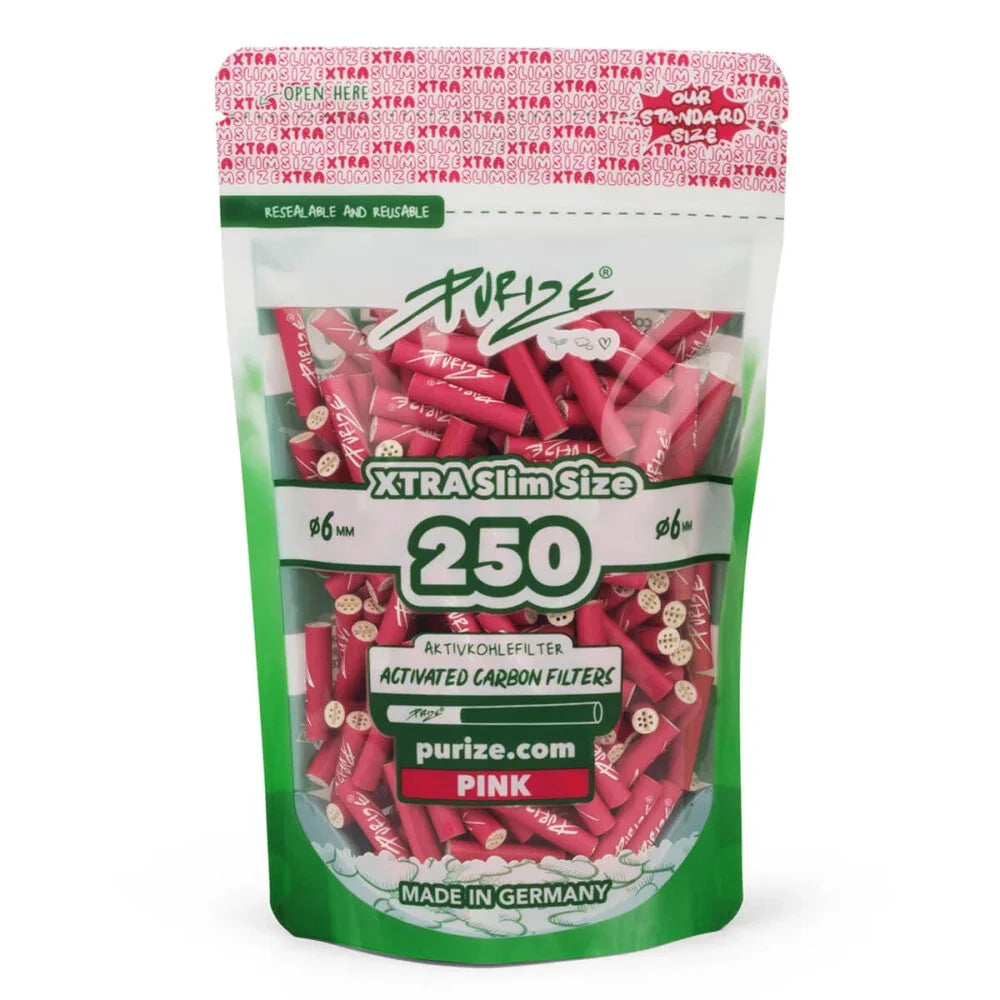 PURIZE XTRA Slim 250 activated carbon filters 6mm in Pink Malta