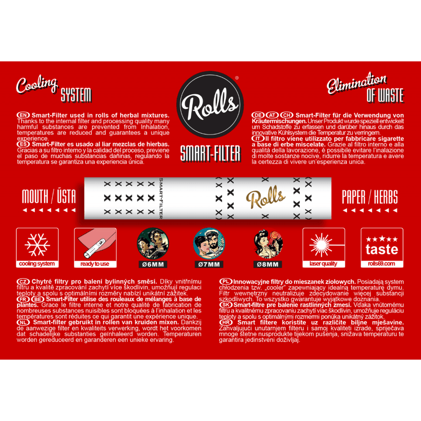 Rolls Filters Malta - 8 mm diameter - D Vape Store