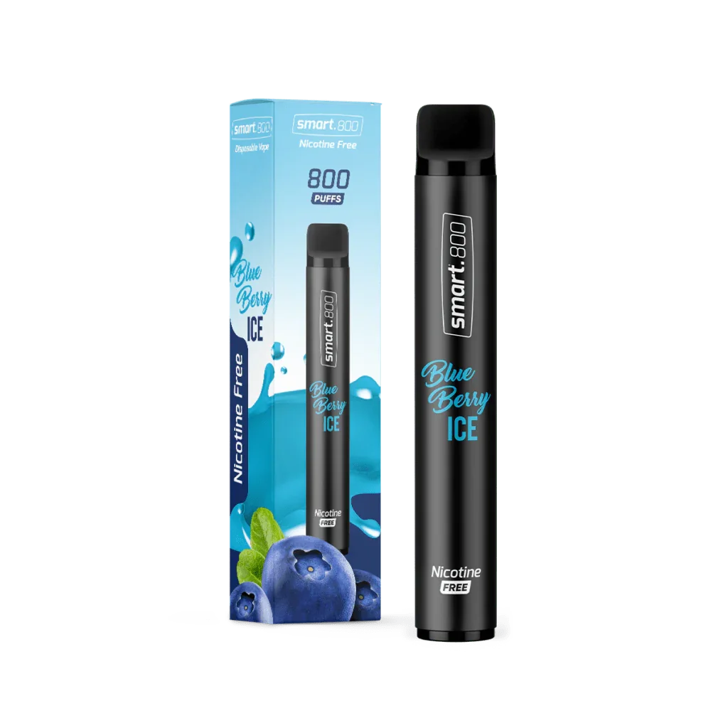 Smart.800™ Disposable Vape – Blueberry Ice (0 mg Nicotine)