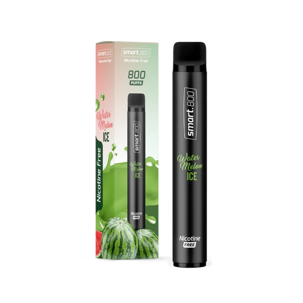 Smart 800 Watermelon Ice Vape 0mg  Nicotine-Free Disposable Malta   Cannabis Clinics Malta