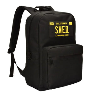 SWED Snoop Dogg black odor resistant backpack side view Malta