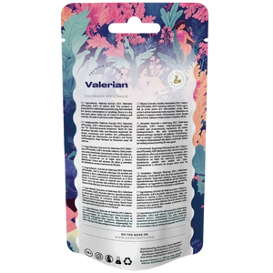 Cannabis Clinics Malta - Valerian Root Extract 20:1 (Valeriana officinalis) – 5 g / 10 g - Back of Pouch