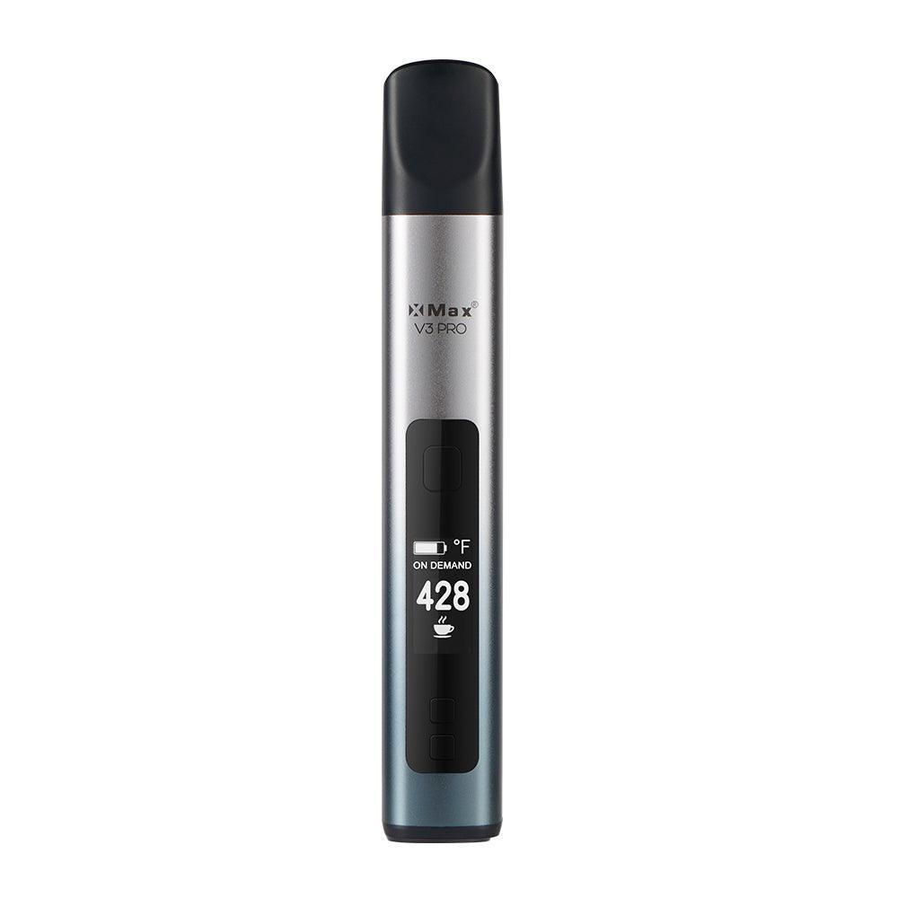 Portable convection vaporizer with digital display and sleek black mouthpiece