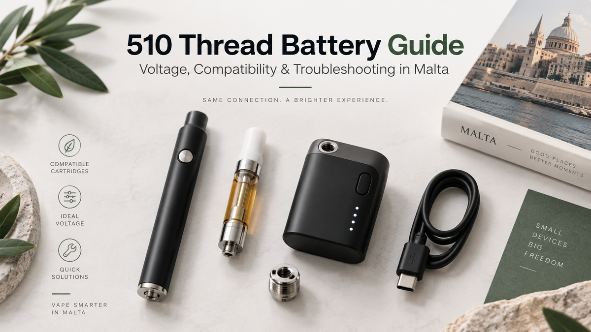 510 thread battery guide in Malta covering voltage, compatibility and troubleshooting